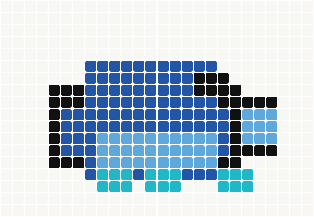 Blue Whale Mini bead grid preview
