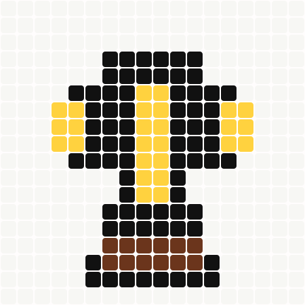 Classroom Trophy printable bead grid