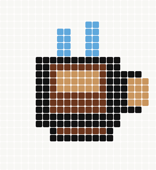 Coffee Cup Mini bead grid preview