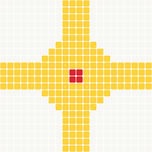 Holiday Star Ornament bead grid preview