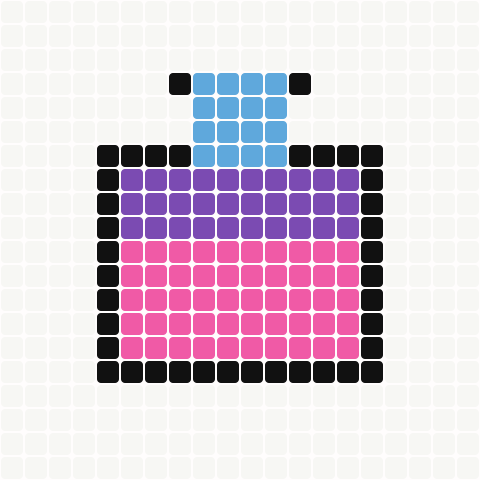 Pixel Potion Bottle bead grid preview