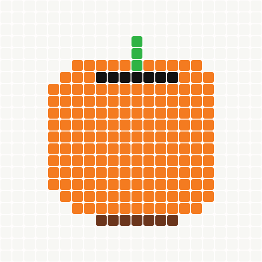 Pumpkin Mini printable bead grid