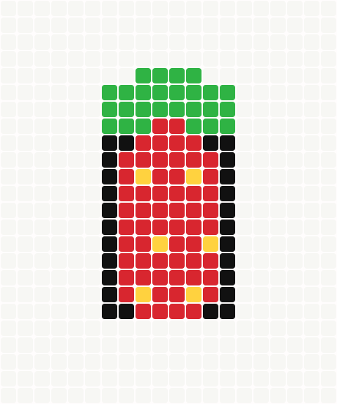 Strawberry Patch bead grid preview
